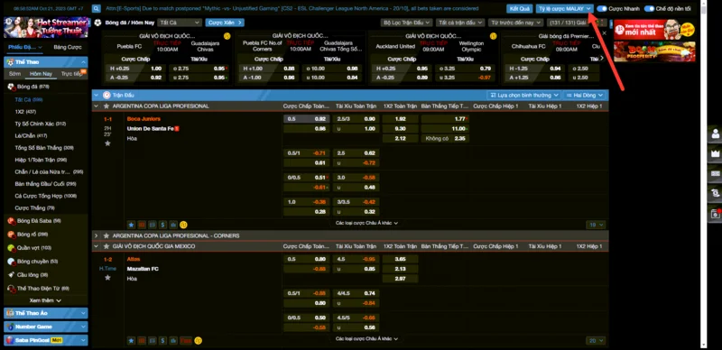 Kèo bóng đá nhà cái Malaysia